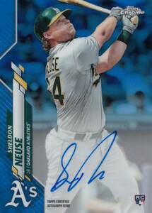 【シェルドン・ノイジー】直筆サインカード 150枚限定 阪神タイガース 2020 TOPPS CHROME REFRACTOR SHELDON NEUSE AUTO #検索 BBM EPOCH