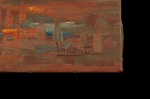 【作者不明】油彩　手描き『赤いヒナゲシとヒナギク』表サイン　鑑定書　F12号　額無/検索(ヴィンセント・ヴァン・ゴッホ/モネ)a64 　_画像7