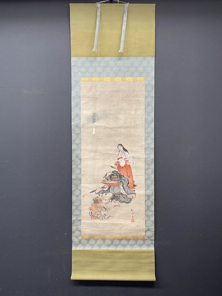 [Copy] [One light] vg7741(Peach Lake)Shuten Shoki, God of amulet, amulet, amulet, pestilence, painting, Japanese painting, person, Bodhisattva