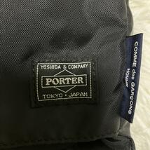 希少 COMME des GARCONS HOMME コムデギャルソンオム PORTER ポーター ショルダーバッグ クロスボディ 大容量 ブラック_画像10