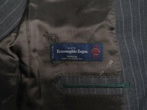 新品17.3万円 大手百貨店扱い 春夏『Ermenegildo Zegna ゼニア TROPICAL 伊製生地』ウール100% ストライプ スーツAB8灰(H) 1511081_画像6