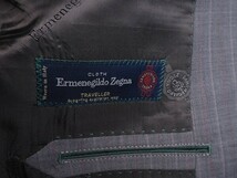 新品17.3万円 大手百貨店扱い 春夏『Ermenegildo Zegna ゼニア TRAVELLER 伊製生地』ウール100% ストライプ スーツAB6灰(G) 1571261_画像6