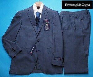 新品17.3万円 大手百貨店扱い 春夏『Ermenegildo Zegna ゼニア COOL EFFECT』ウール100% シャンブレー スーツBB5紺(F) 1511661