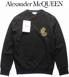  through year thing 192,000 jpy new goods ALEXANDER MCQUEEN McQueen * put on ornament ... gorgeous.meta ruby z equipment ornament. black sweatshirt [ Europe and America M= Japan M~L]