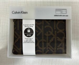 【新品未使用】カルバンクライン モノグラムメンズ2折小銭入付財布 79463 CHO-BILLFORD W/COIN CASE