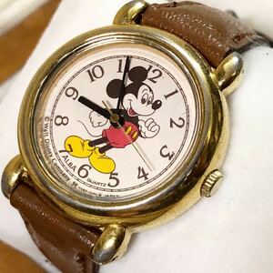 [ быстрое решение / бесплатная доставка ] SEIKO ALBA×Disney quartz Seiko Alba Disney сотрудничество Mickey Mouse женский часы кварц б/у наручные часы 