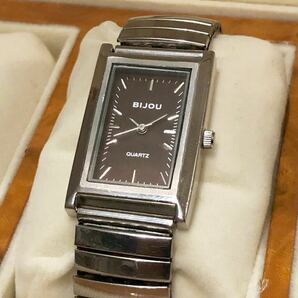 【即決/送料無料】 BIJOU quartz ビジュー メンズアナログウォッチ レクタンギュラーケース クォーツ 3針 中古腕時計