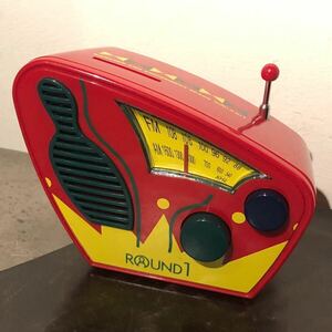 【即決】 ROUND1 ラジオ型貯金箱 ラウンドワン コインバンク 中古 ノベルティグッズ 非売品 景品