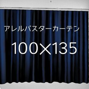 【新品】遮光１級カーテン２枚入[100×135] 花粉対策アレルゲン抑制 カーテン 「クリーン」 ネイビー　日本製