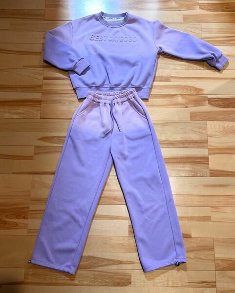 韓国子供服 170サイズ ピンク×紫 グラデーション セットアップ