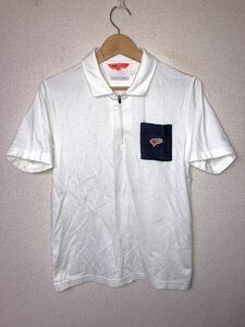 BEAMS GOLF ORANGE LABEL ビームスゴルフ　オレンジレーベル　ハーフジップ　コットン　半袖　ポケット　Tシャツ　Mサイズ　日本製　