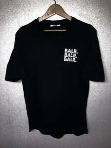 BALR. 　ボーラー　３連ロゴ　コットン　ストレッチ　半袖　Tシャツ　Lサイズ　黒　ブラック　 サッカー　オランダ