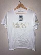新品タグ付　MAGLIA 　VINTAGE DAMASCO ITALIANO マリア　ヴィンテージ　半袖　コットン　Tシャツ　イタリア製　Mサイズ　白　ホワイト_画像1