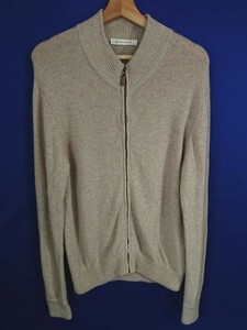 ka_2974 ★定形外 配送★ iy CASHMERE メンズ カシミア カシミヤ 100% フルジップ ニット セーター L