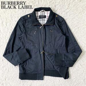 BURBERRY BLACK LABEL バーバリーブラックレーベル ジャケット ブルゾン ノバチェック ブラック 黒 ブラック 春 M相当 アウター