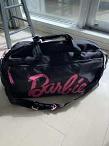 Barbie 旅行バッグ　バービー　修学旅行　黒×ピンク　1回使用　美品　送料無料