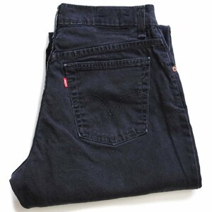 ★00s メキシコ製 Levi'sリーバイス 550 ストレッチ ブラック デニムパンツ 12 MIS M★SDP2510 オールド ジーンズ テーパード ワイド