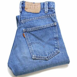 ★80s USA製 Levi'sリーバイス 505 デニムパンツ w29 L32★137 ビンテージ オールド ジーンズ ストレート ハチマル 66後期 縦落ち