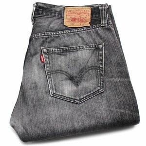 ★Levi'sリーバイス 501 USED加工 ダメージ 先染め ブラック デニムパンツ w32★SDP2539 オールド ジーンズ ストレート ボロ フェード ヒゲ