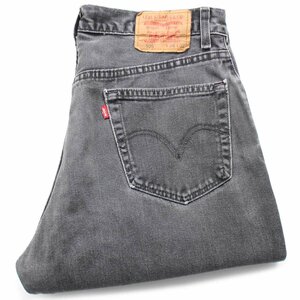 ★00s USA製 Levi'sリーバイス 505 ブラック デニムパンツ フェード w36★SDP2566 オールド ジーンズ ストレート ダメージ