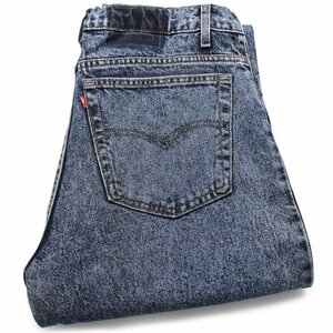 ★90s USA製 Levi'sリーバイス 550 ケミカルウォッシュ カラーデニムパンツ カスタム 紺 w38 L34★SDP2551 アシッド ビンテージ ジーンズ