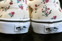 ★VANSバンズ 小花柄 総柄 スリッポン アイボリー 6.5/24.5cm★スニーカー US企画 フラワー フローラル スケート スケーター_画像5