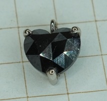 ブラックダイヤ　1.00ct ペンダントトップ　k18WG 大網てんとう虫　L17-533-7_画像1