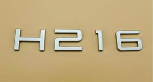 ◎廃番処分品◎トヨタ ハイエース HIACE 車両型式 H216オリジナル 手作りエンブレム(シルバーメタリック)