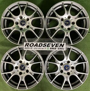 ★wedsウェッズ レオニス ナヴィア02 15インチ 5穴★15×6J +43 5H/114.3 ハブ径:約73mm 4本セット 中古アルミ 劣化有り★送料無料