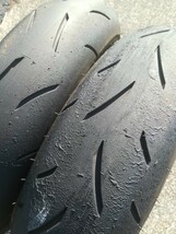 ダンロップ DUNLOP KR337-PRO 中古前後セット 100/120-12インチ 2022年製造品 NSR50 グロム エイプ モンキー KSR110_画像2