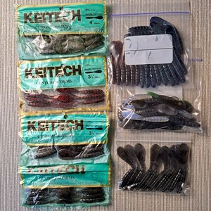 KEITECH パドルテールワーム 詰め合わせ 開封済含 送料無料①