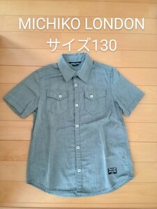 [used]MICHIKO LONDON short sleeves shirt size 130.. type go in . type formal man ceremonial occasions wedding *