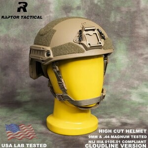 NIJ IIIA 3A 0106.01 Ops-Core FAST SX bulletproof helmet 9mm/.44 CB color 