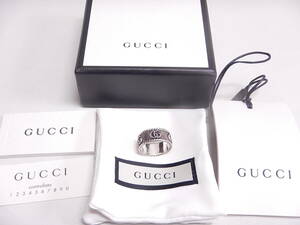 ■GUCCI グッチ インターロッキングG リング Ag925 シルバー 13（実寸11号） メンズ レディース アクセサリー ブランド 指輪■