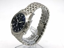 【 インターナショナルウォッチカンパニー IWC 】 IW371704 パイロットウォッチ クロノ 42mm SS デイデイト 自動巻 メンズ 箱 00981-0_画像2