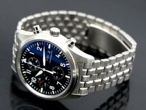 【 インターナショナルウォッチカンパニー IWC 】 IW371704 パイロットウォッチ クロノ 42mm SS デイデイト 自動巻 メンズ 箱 00981-0_画像9