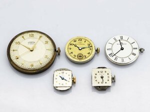 1 jpy * wristwatch parts * junk [ore all other AUREOLE OTHER ] Anne te-k Movement face hand winding 5 set new arrivals 90308-1