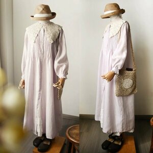 yq240330ロングシャツ カーディガン ワンピース チュニック ゆったり オシャレ フリーサイズ ナチュラル 綿100％コットン ピンク