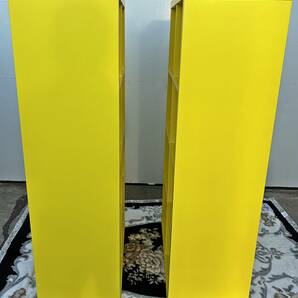 3118)埼玉県新座市から ２台セット IKEA イケア 家具 書棚 本棚 KALLAX カラックス シェルフユニット イエロー の画像5