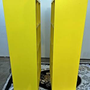 3118)埼玉県新座市から ２台セット IKEA イケア 家具 書棚 本棚 KALLAX カラックス シェルフユニット イエロー の画像4