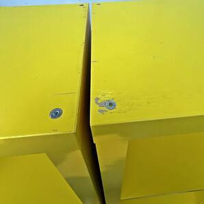 3118)埼玉県新座市から ２台セット IKEA イケア 家具 書棚 本棚 KALLAX カラックス シェルフユニット イエロー の画像8