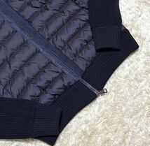 『極美品・極暖/春の知らせ』MONCLER モンクレール ニット ダウンジャケット マグリア MAGLIA CARDIGAN ネイビー パーカー カーディガン _画像4