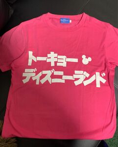 ディズニーランド Tシャツ　カタカナ　ロゴ　Sサイズ　美品　　　　　　　中古　ピンク　ディズニーリゾート　限定　ランド　シー　