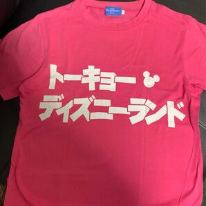 ディズニーランド Tシャツ　カタカナ　ロゴ　Sサイズ　美品　　　　　　　中古　ピンク　ディズニーリゾート　限定　ランド　シー　