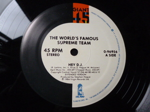 The World's Famous Supreme Team / Hey D.J. 試聴可 名盤 Malcolm McLaren プロデュース OLD SCHOOL HIPHOP DISCO CLASSIC 12 