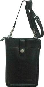  shoulder bag pouch man and woman use DOUBLES original leather JYS-7356 BLK black 