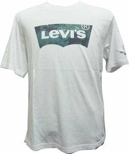 ○新品 Tシャツ Levi's リーバイス 半袖 プリント ムラ染め 16143-0437白 L寸(Levi'sM寸)