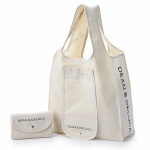 DEAN&DELUCA ショッピングバッグ ナチュラル エコバッグ 折りたたみ 軽量 コンパクト レジ袋 マイバッグ おしゃれ