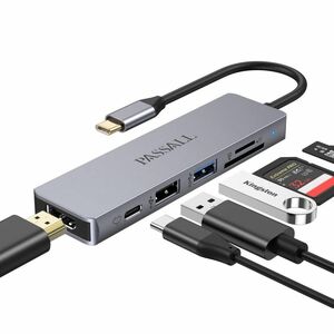 USB C ハブ 6-in-1 usb ハブ type-c 100W急速PD充電 4Kタイプc hdmi出力ポート usbポート