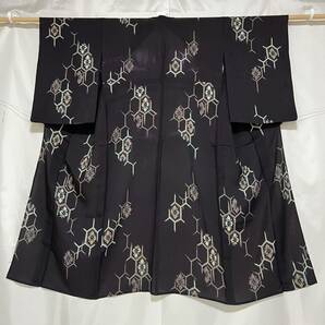 【wellriver】 アンティーク 着物 正絹 単衣 絽 夏用 花柄 小紋 和服 和装 #B397！の画像3
